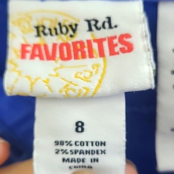 Capris Pants Royal Blue 98% cotton denim stretch Gorpcore Slimming Classic Style - Picture 7 of 7